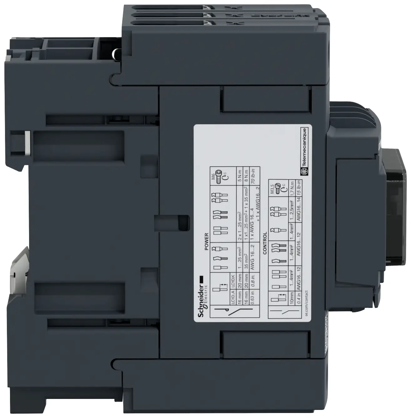 Контактор Schneider Electric LC1D50AP7, 3 нормально разомкнутых, 22 кВт, 1 шт.