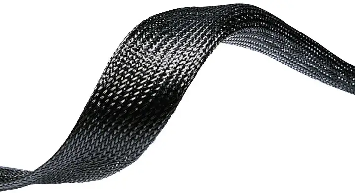 Армированный шланг HellermannTyton 170-00120 HEGPX12-PET-BK, черный полиэстер, диаметр 6–19 мм, длина 100 м.