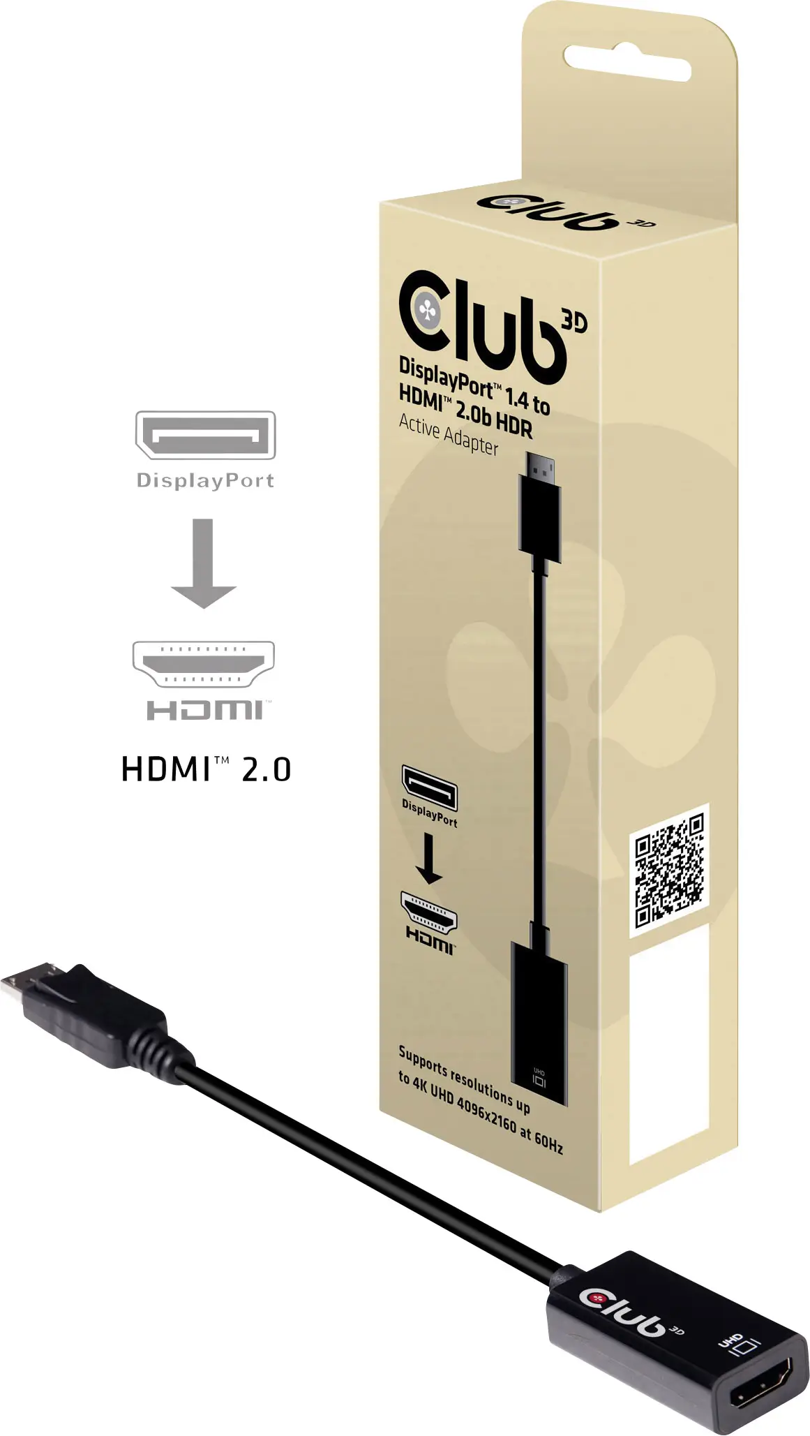 Адаптер DisplayPort club3D CAC-1080 CAC-1080, 0 мм