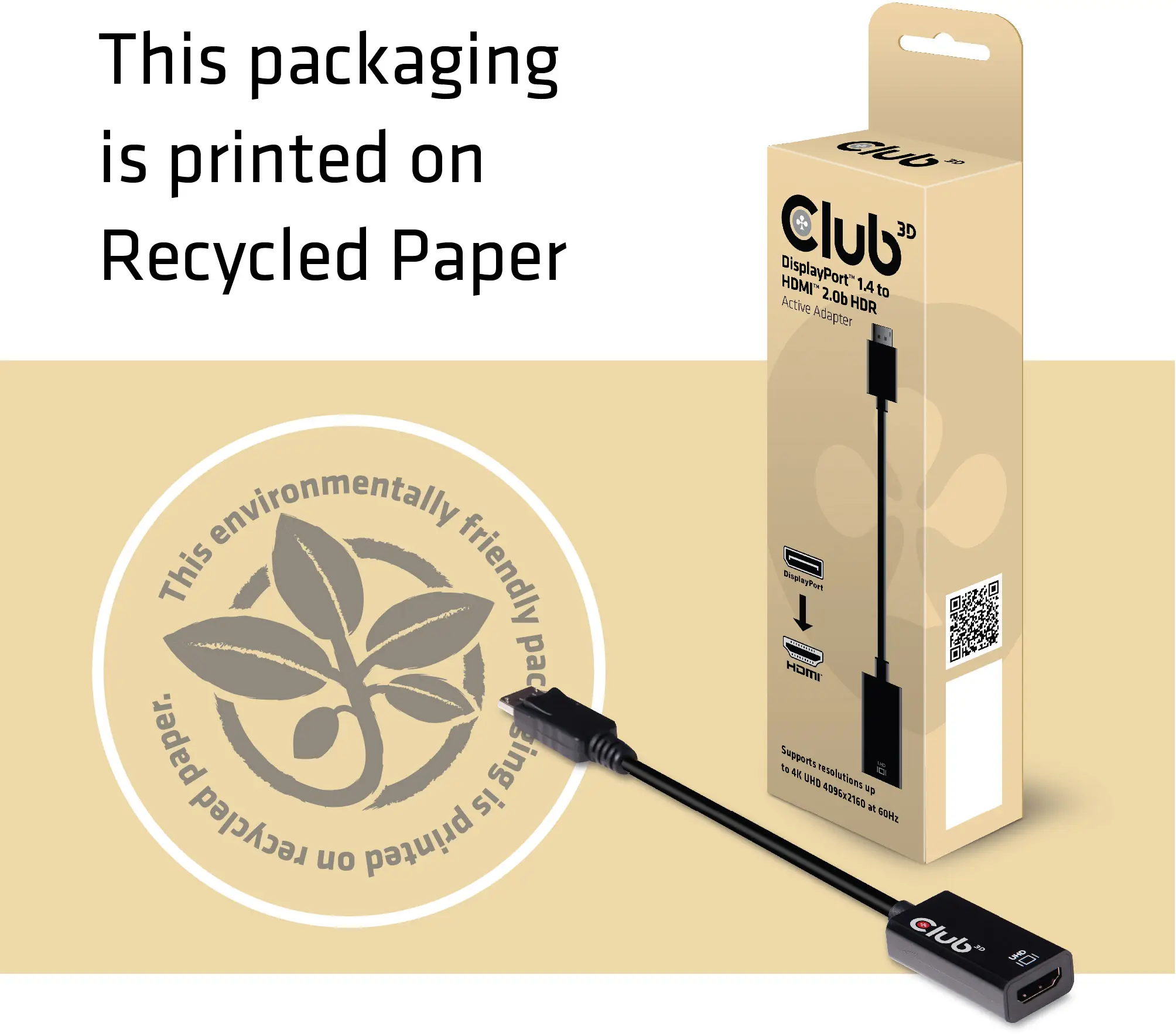 Адаптер DisplayPort club3D CAC-1080 CAC-1080, 0 мм