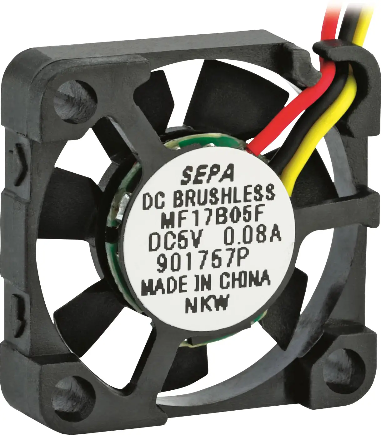Осевой вентилятор SEPA MF17B05FSE, 5 В/постоянный ток, 1,1 м³/ч, (Д x Ш x В) 17 x 17 x 4,5 мм