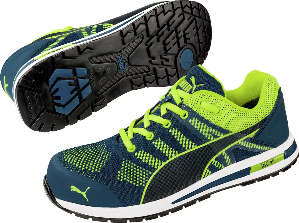 Защитные кроссовки PUMA Elevate Knit Green Low 643170-40 S1P. Размер обуви (ЕС): 40. Зеленый, желтый. 1 шт.