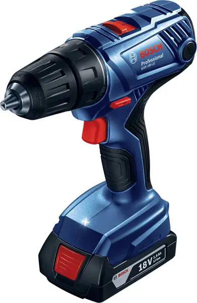 Аккумуляторная дрель-шуруповерт Bosch Professional GSR 18V-21 06019H1008 18 В, в комплекте 2 аккумулятора и зарядное устройство.