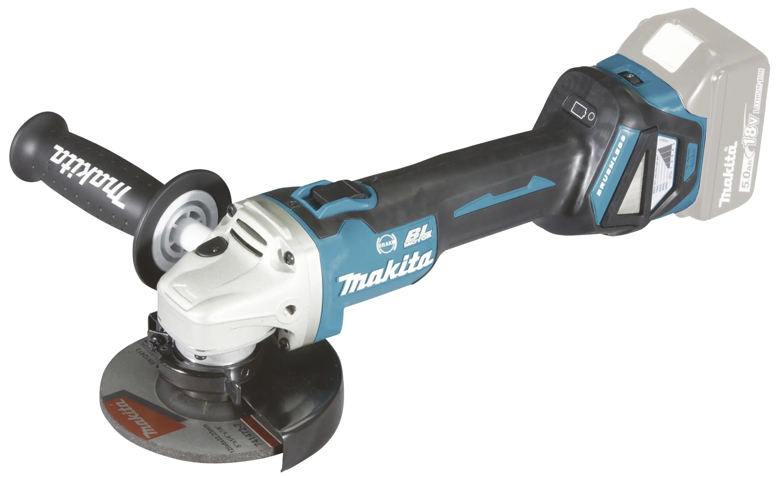 Аккумуляторная угловая шлифовальная машина Makita DGA513Z 125 мм без аккумулятора, без зарядного устройства 18 В