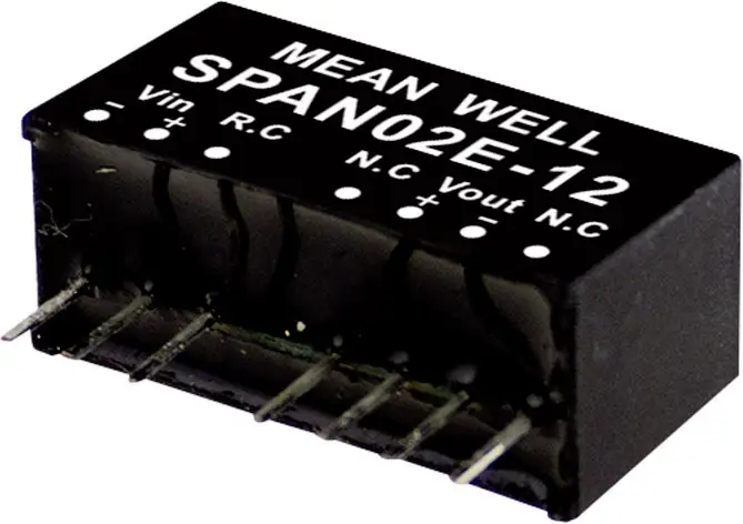 Модуль перетворювача постійного струму MEAN WELL SPAN02C-15, SPAN02C-15, 2 Вт, 134 мА, 1 шт.