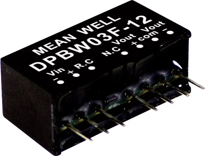 Модуль преобразователя постоянного тока MEAN WELL DPBW03F-05 300 мА 3 Вт. Количество выходов: 2. Описание: 1 шт.
