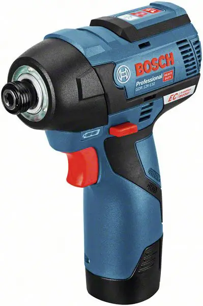 Аккумуляторный ударный шуруповерт Bosch Professional GDR 12V-110 06019E0005, 110 Нм, 12 В. Количество входящих в комплект аккумуля