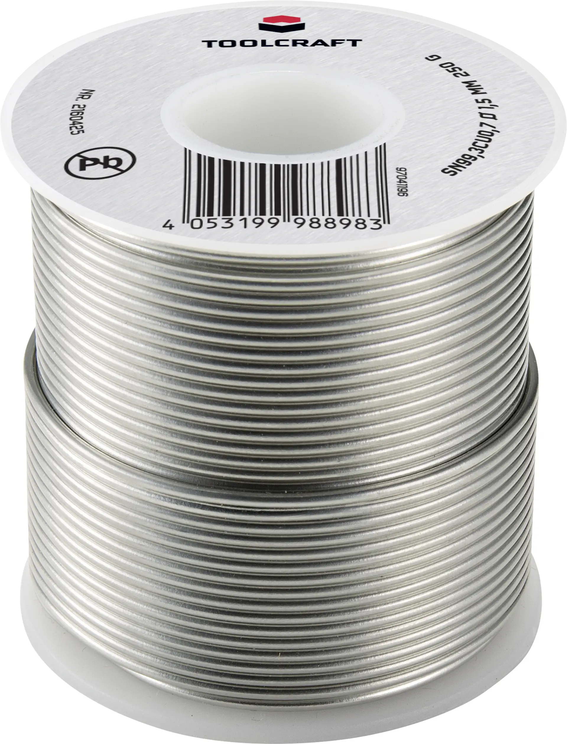 Котушка для безсвинцевого паяльного олова TOOLCRAFT Sn99.3Cu0.7 ROL1 250 г 1,5 мм