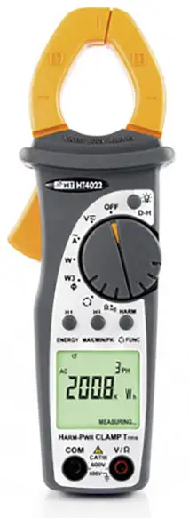 Цифровой клещевой измеритель HT Instruments HT4022 с подсветкой, памятью мгновенных значений и проверкой целостности цепи, класс з