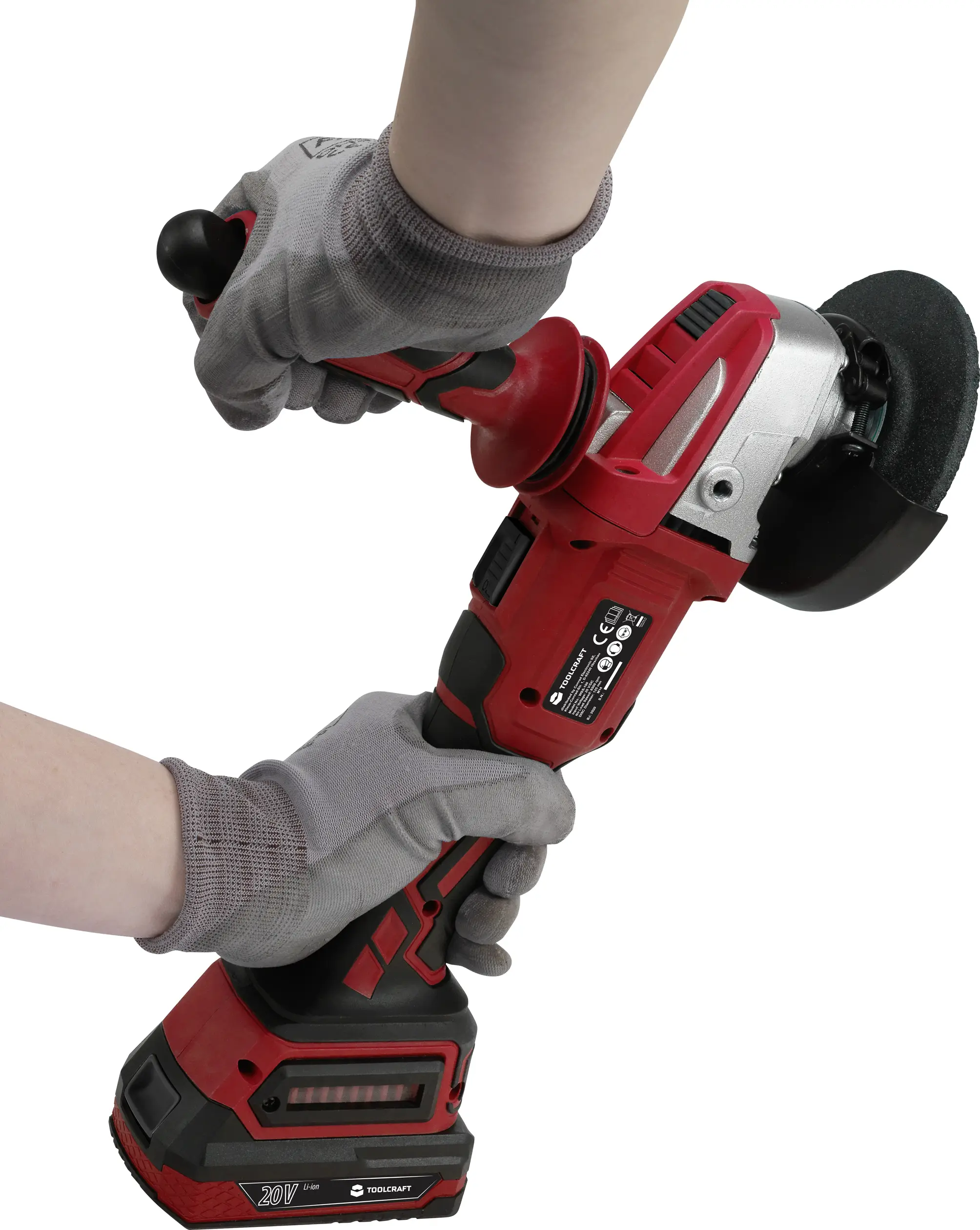 Аккумуляторная угловая шлифовальная машина TOOLCRAFT WSS-100 / TAWB-200, 20 В