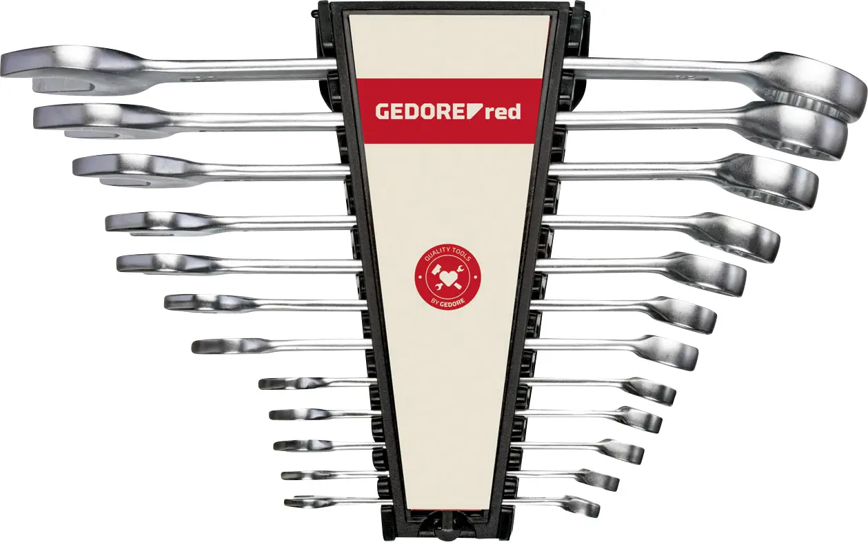 Gedore RED 3300989 R09105010 Набор комбинированных ключей Размер ключа (метрический) (только для названия) 07–29 мм