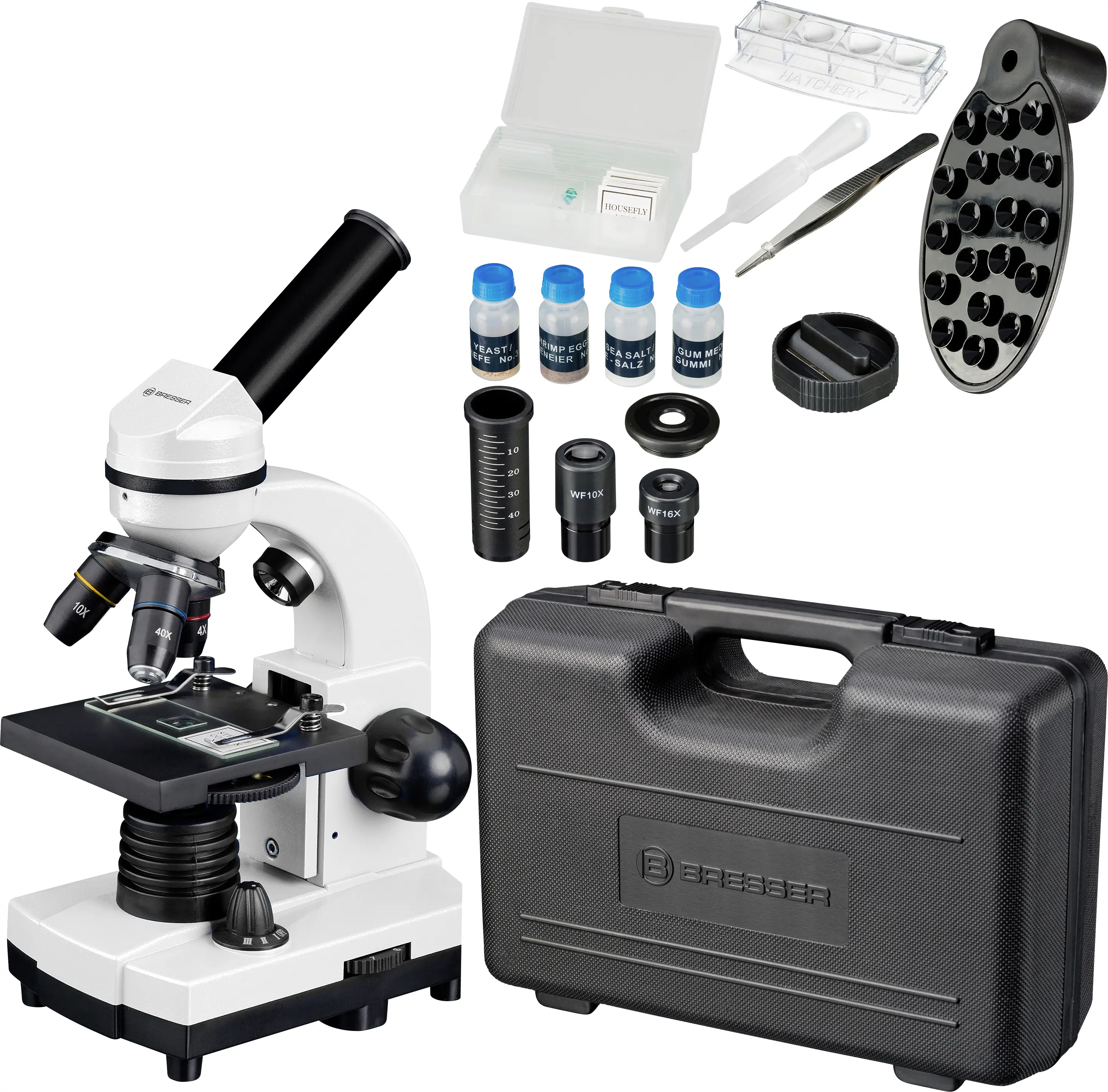 Bresser Optik 8855610GYE000 Biolux SEL Дитячий монокулярний мікроскоп 1600 x відбите світло, прохідне світло
