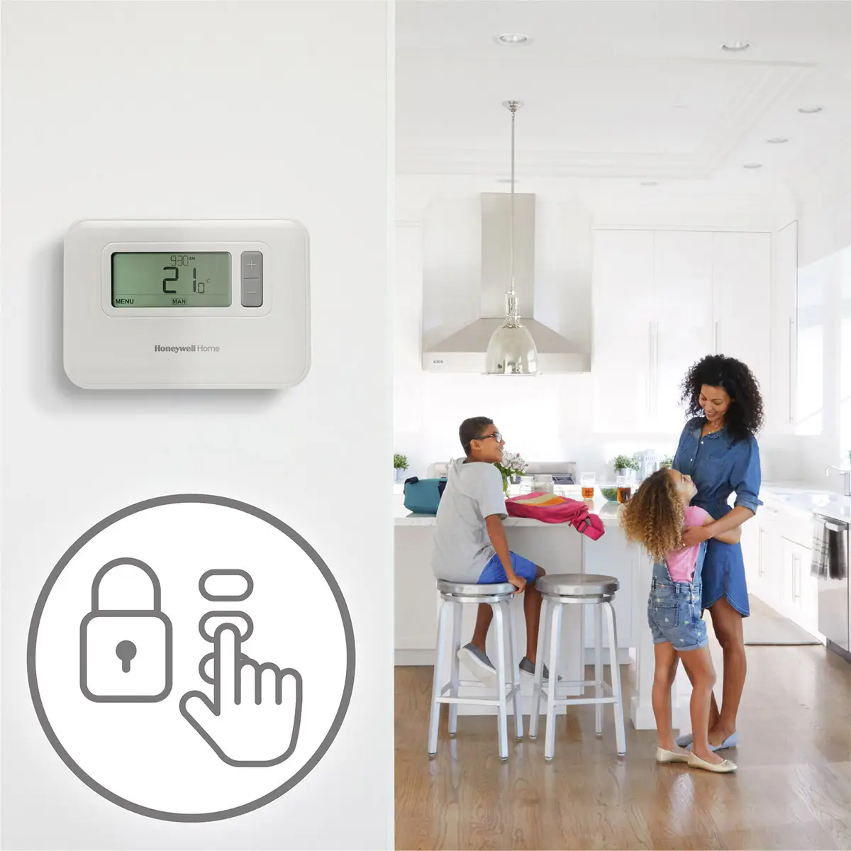 Бездротовий кімнатний термостат Honeywell Home Y3C710RFEU від 5 до 35 °C, 1 шт.
