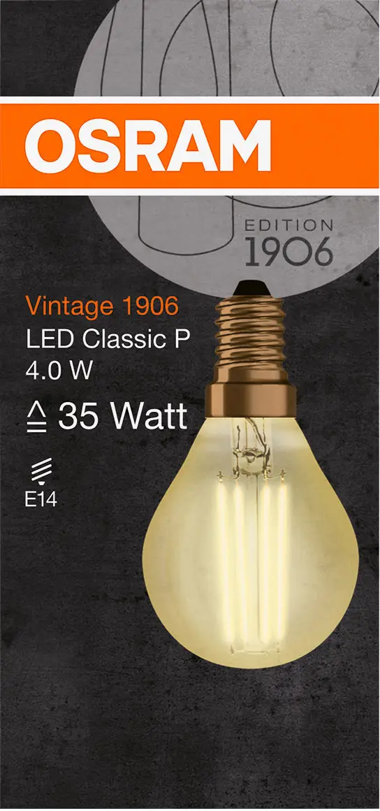 Світлодіодна лампа OSRAM HOMELIGHTING 4058075293496 E14 4 Вт = 35 Вт 420 лм теплий білий 1 шт.