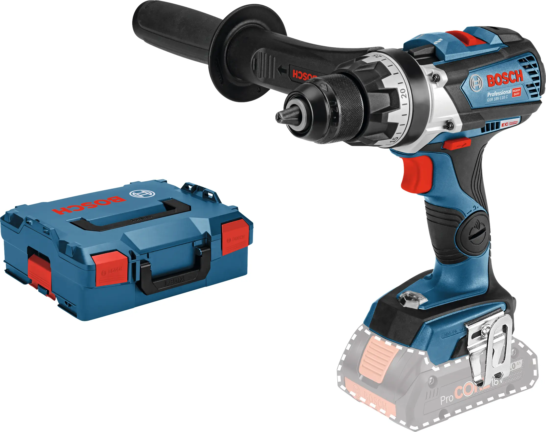 Аккумуляторная дрель-шуруповерт Bosch Professional GSR 18V-110 C 06019G0109 18 В с кейсом, без аккумулятора
