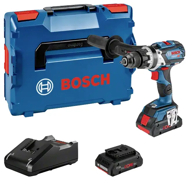Аккумуляторный ударный шуруповерт Bosch Professional GSB 18V-110 C с двумя скоростями; в комплекте 2 аккумулятора, зарядное устрой