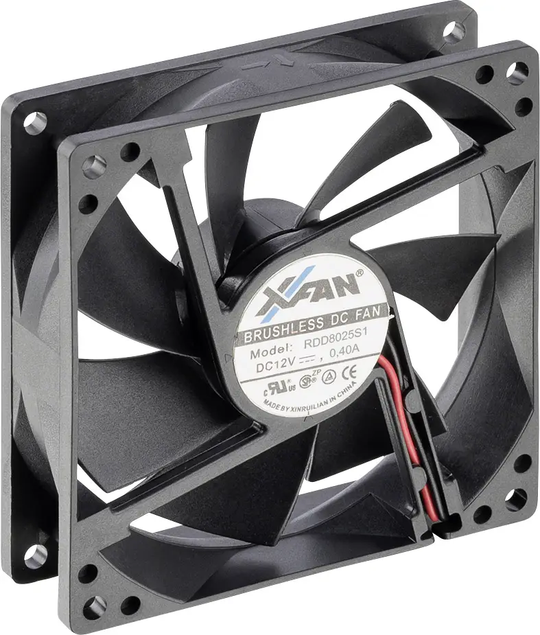 X-Fan RDD8025S1 Осьовий вентилятор 12 В/DC 78,5 м³/год (Д x Ш x В) 80 x 80 x 25 мм