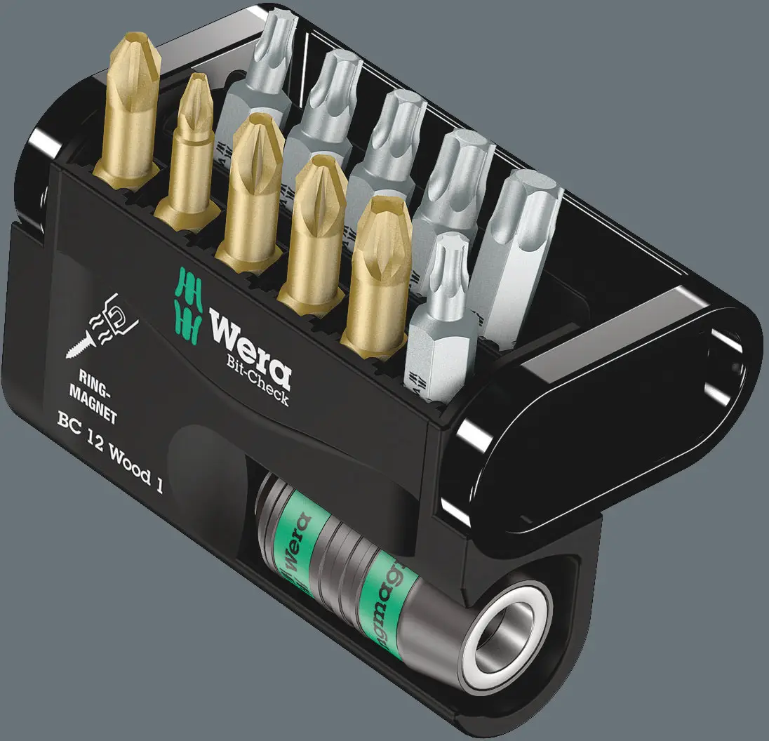 Набор сверл Wera Bit-Check 12 Wood 1 SB 05136390001, диаметр 1/4