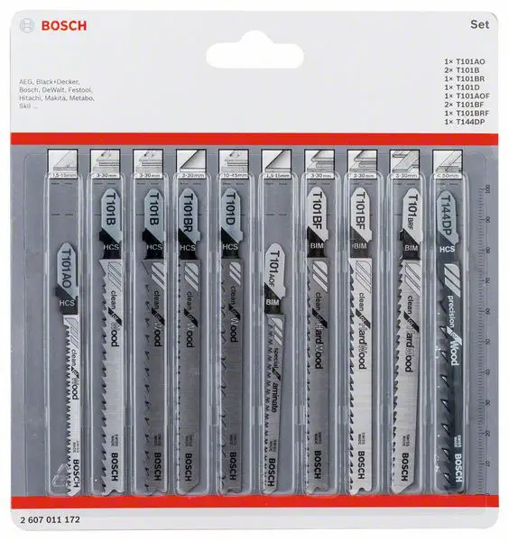 Полотна для лобзика Bosch Accessories 2607011172 2607011172 10 шт.