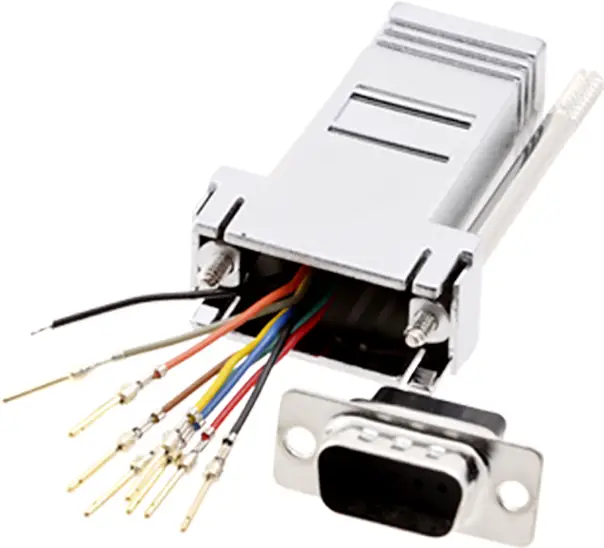 Адаптер D-Sub encitech 2112-0105-11 9-контактний роз'єм D-SUB чоловічий - роз'єм RJ45 8p8c жіночий