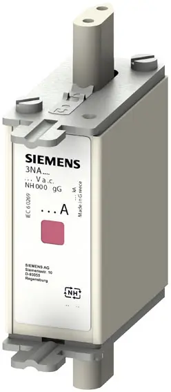 Запобіжник Siemens 3NA7814, розмір запобіжника = 000, 35 A, 500 В змінного струму, 250 В постійного струму, 3 шт.