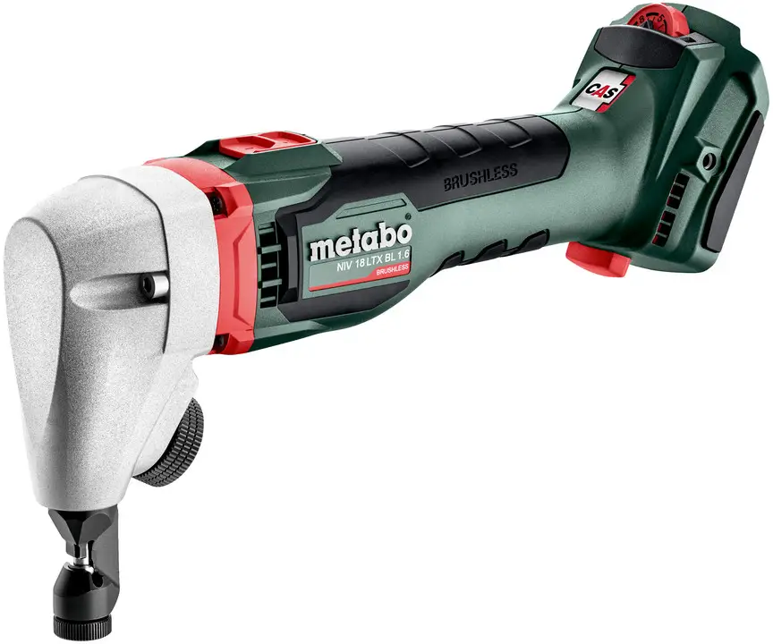 Ножиці для листового металу Metabo NIV 18 LTX BL 1.6 Metaloc 601614840 з кейсом, без акумулятора. Напруга акумулятора 18 В.
