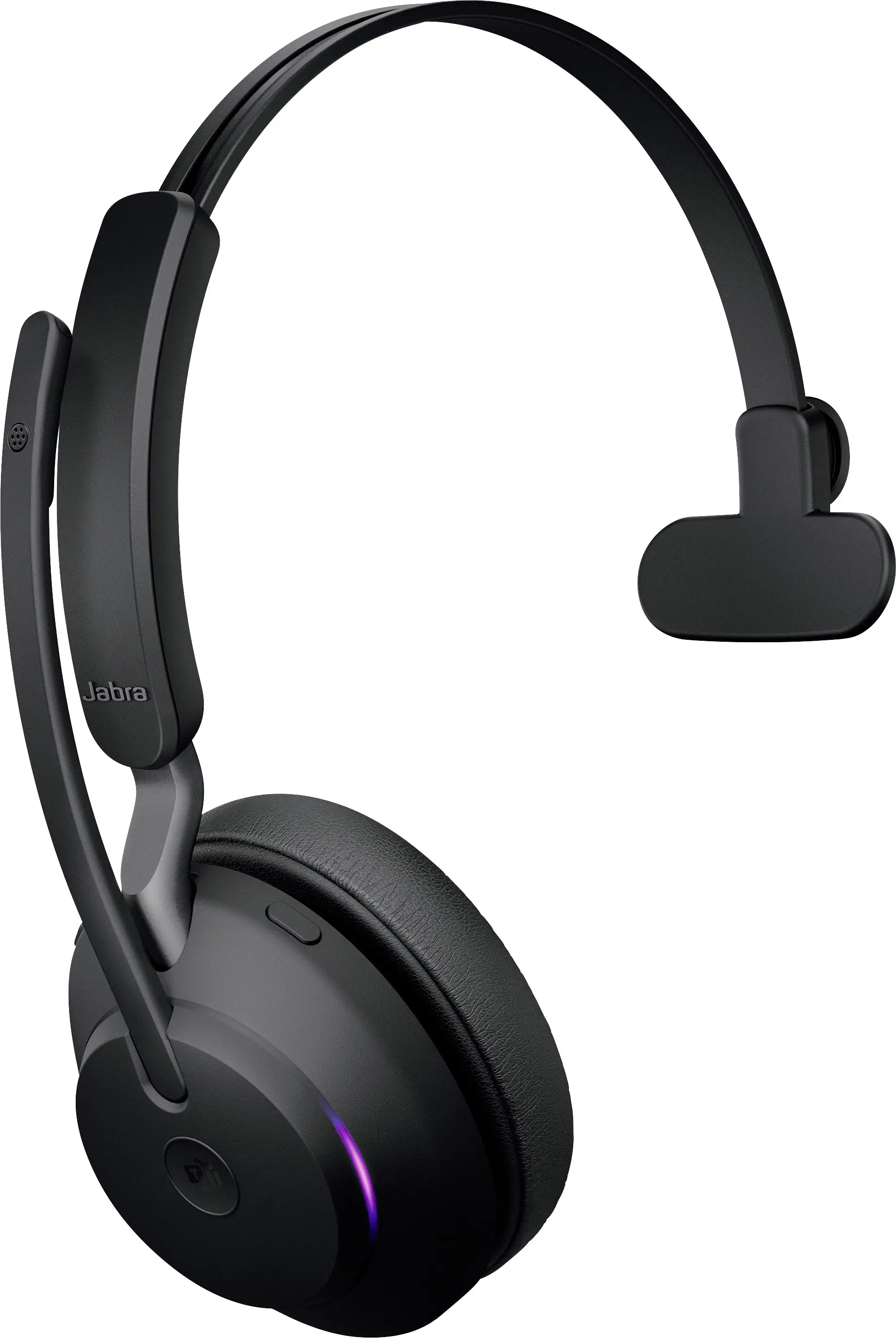 Моноуральні Bluetooth-навушники Jabra Evolve2 65, чорні, з регулюванням гучності, індикатором заряду батареї та вимкненням мікрофо