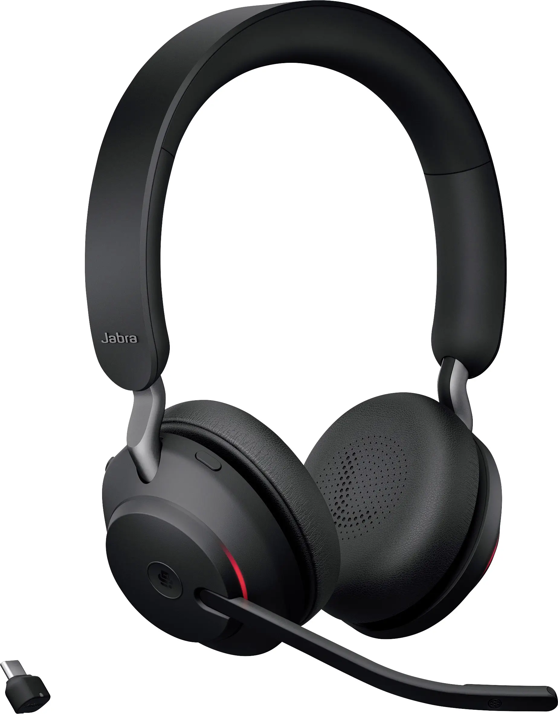 Jabra Evolve2 65 MS Накладні Bluetooth-стерео навушники Чорний Регулятор гучності, індикатор заряду батареї, вимкнення мікрофона