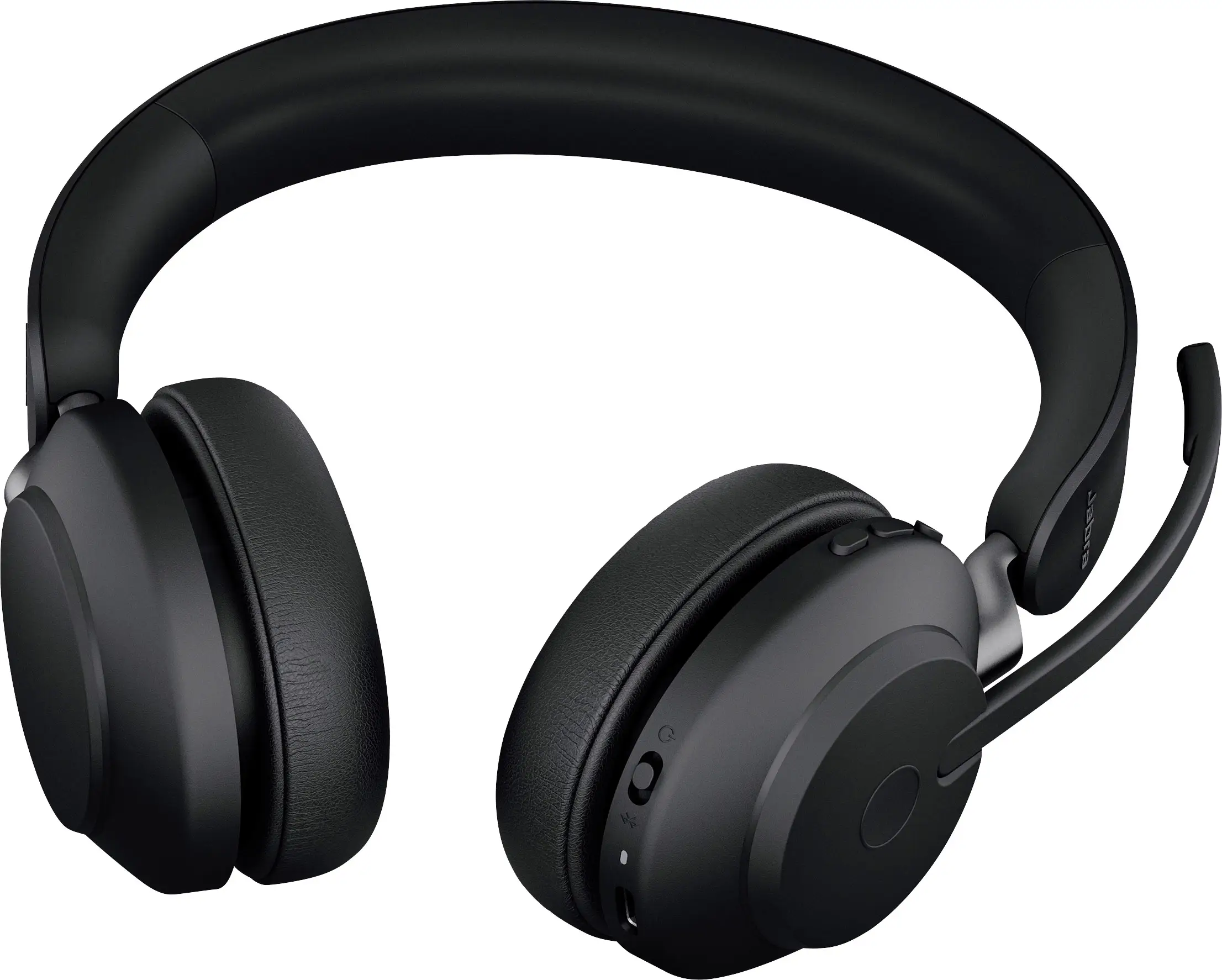 Накладні Bluetooth-стереонавушники Jabra Evolve2 65 UC, чорні, з регулюванням гучності, індикатором заряду батареї та вимкненням м
