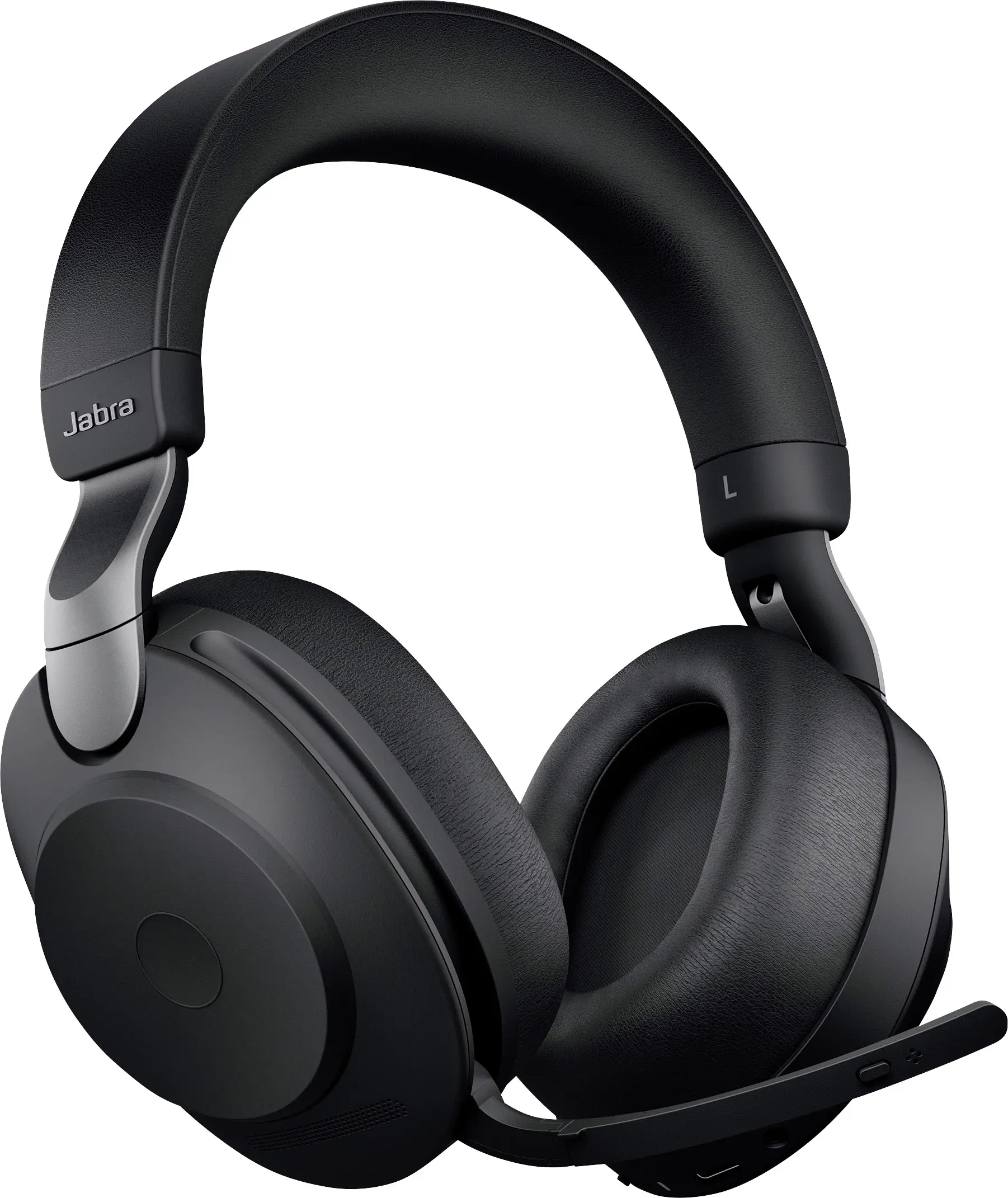 Накладні Bluetooth-навушники Jabra Evolve2 85 UC, чорний стереокабель, мікрофон із шумопоглинанням, регулювання гучності, індикато