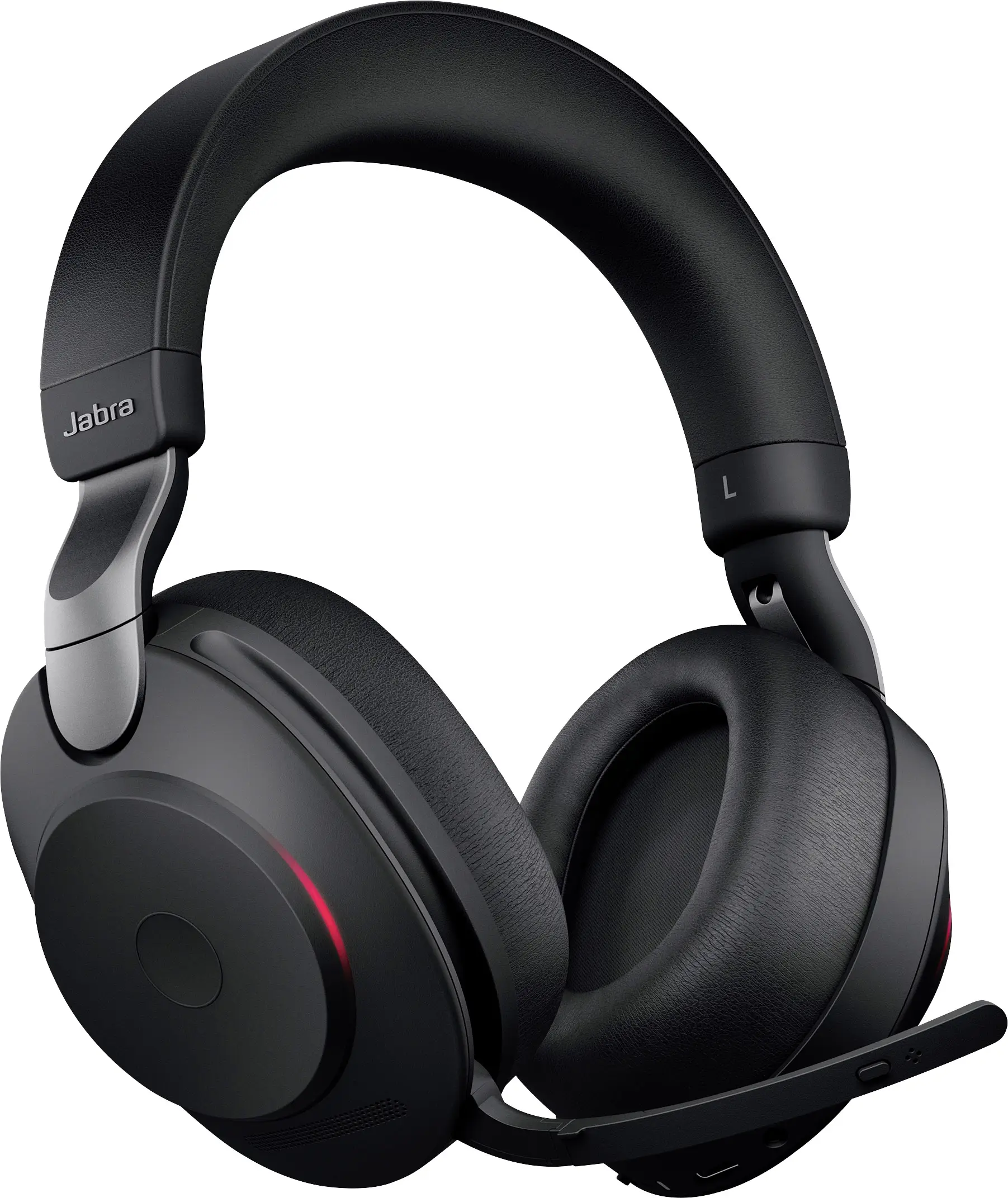 Накладні Bluetooth-навушники Jabra Evolve2 85 UC, чорний стереокабель, мікрофон із шумопоглинанням, регулювання гучності, індикато