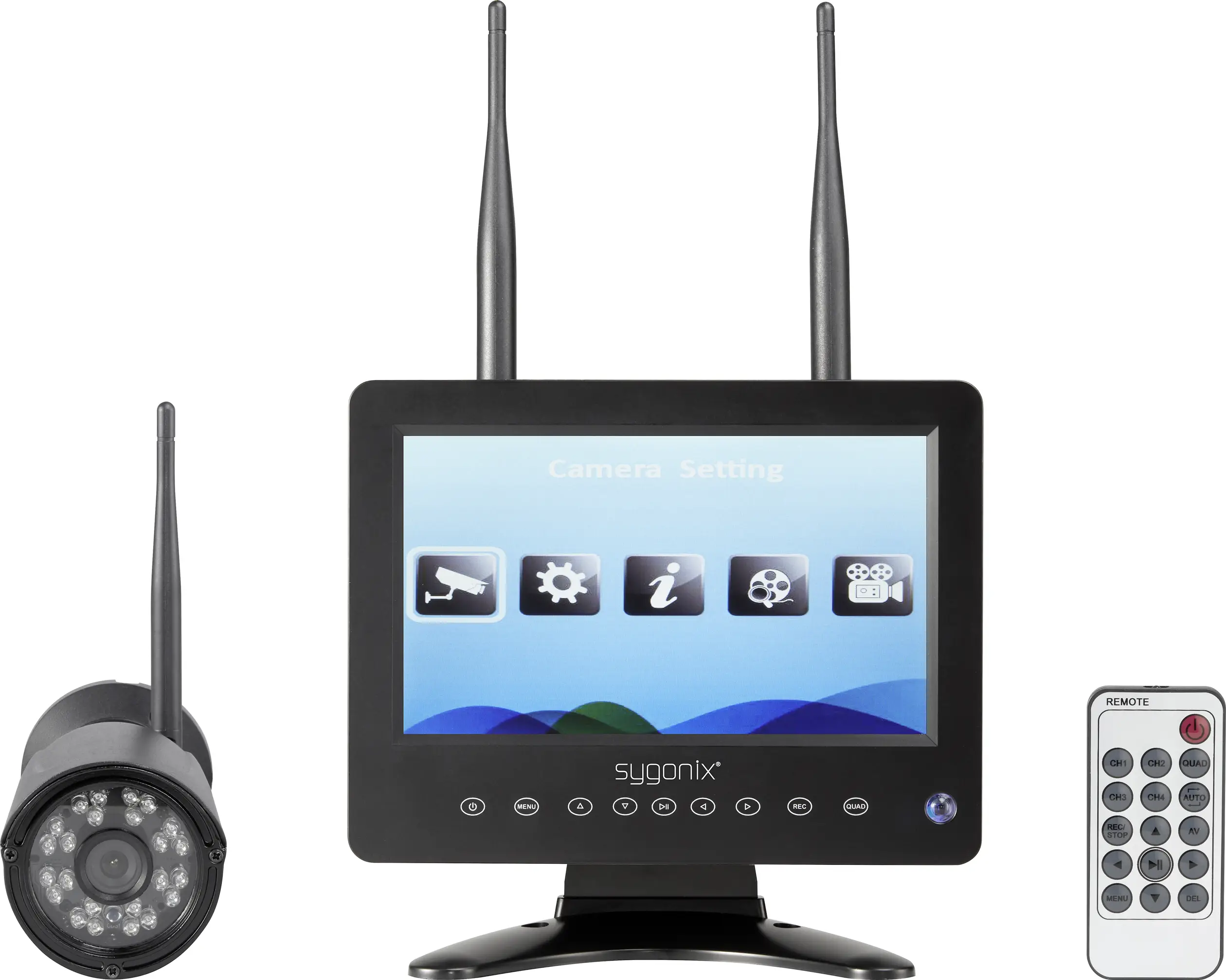 Sygonix SY-4548736 4-канальный комплект мониторинга 1280 x 720 пикселей