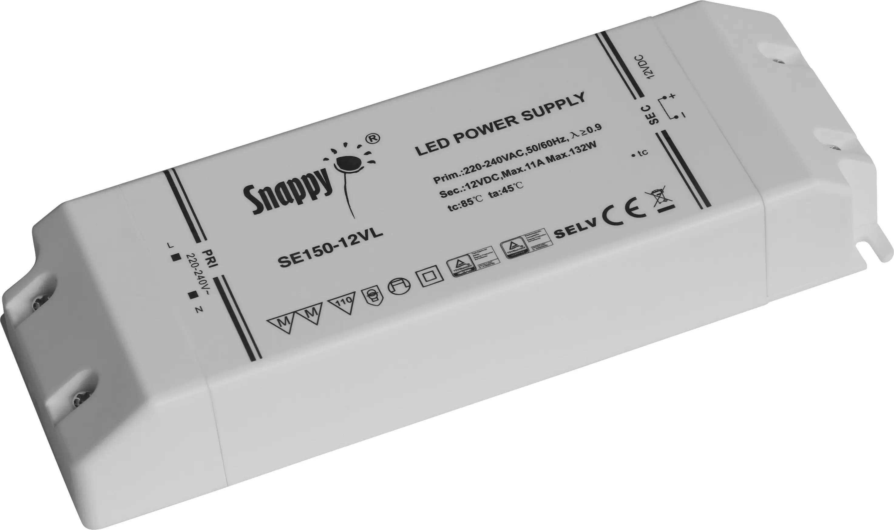 Dehner Elektronik SE150-12VL Светодиодный драйвер, светодиодный трансформатор Постоянное напряжение 150 Вт 11,0 А 12 В/DC Можно ис