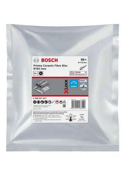 Аксесуари Bosch 2608621821 Фібер-диск Діаметр 115 мм Зернистість = 60 25 шт.