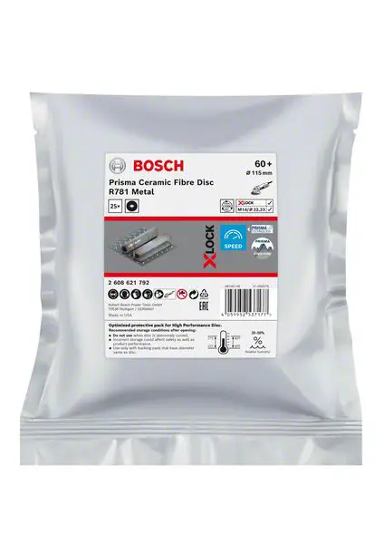 Набор принадлежностей Bosch 2608621792: фибровый диск, диаметр 115 мм, зернистость = 60, 25 шт.