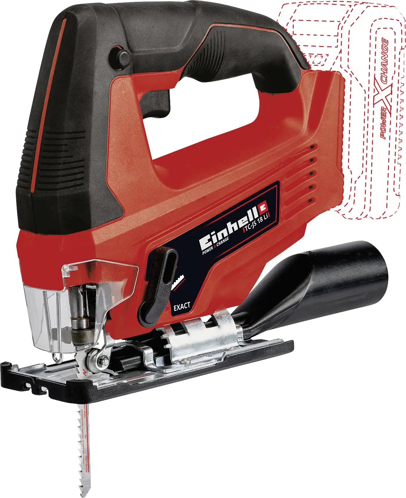 Беспроводной электролобзик Einhell TC-JS 18 Li - Solo Power X-Change 4321209 с принадлежностями, без аккумулятора, без зарядного у