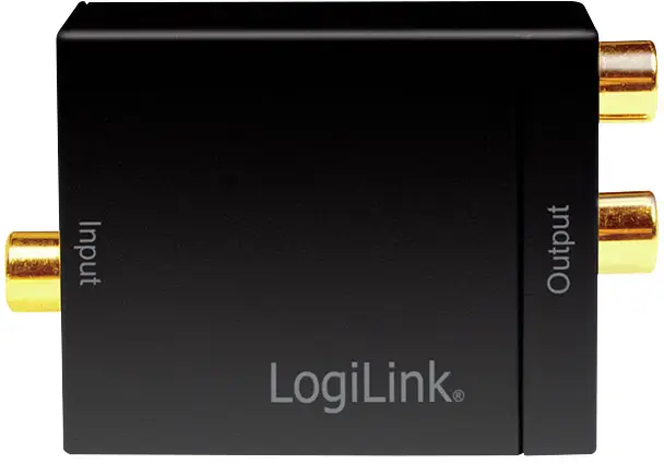 Аудиоадаптер LogiLink LogiLink - Цифро-аналоговый аудиоадаптер CA0100, Toslink/оптический, RCA/Cinch, 0 м