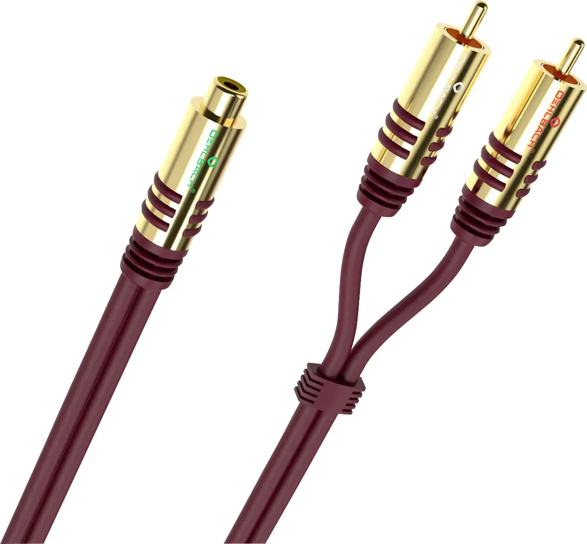 Аудиоадаптер Oehlbach NF Y-Sub Adapter D1C20560, RCA/Cinch, 20 см