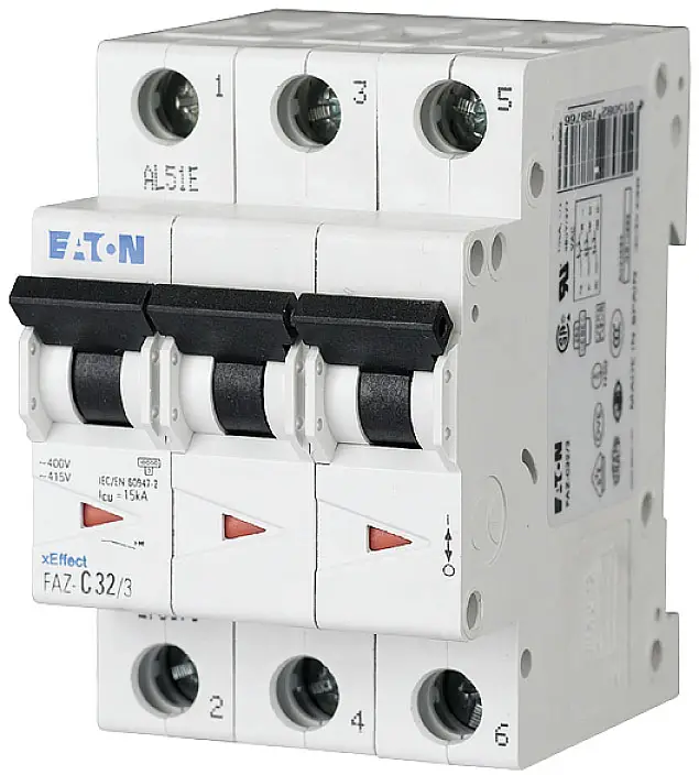 Автоматический выключатель Eaton FAZ-C32/3 278876, 400 В переменного тока, 32 А