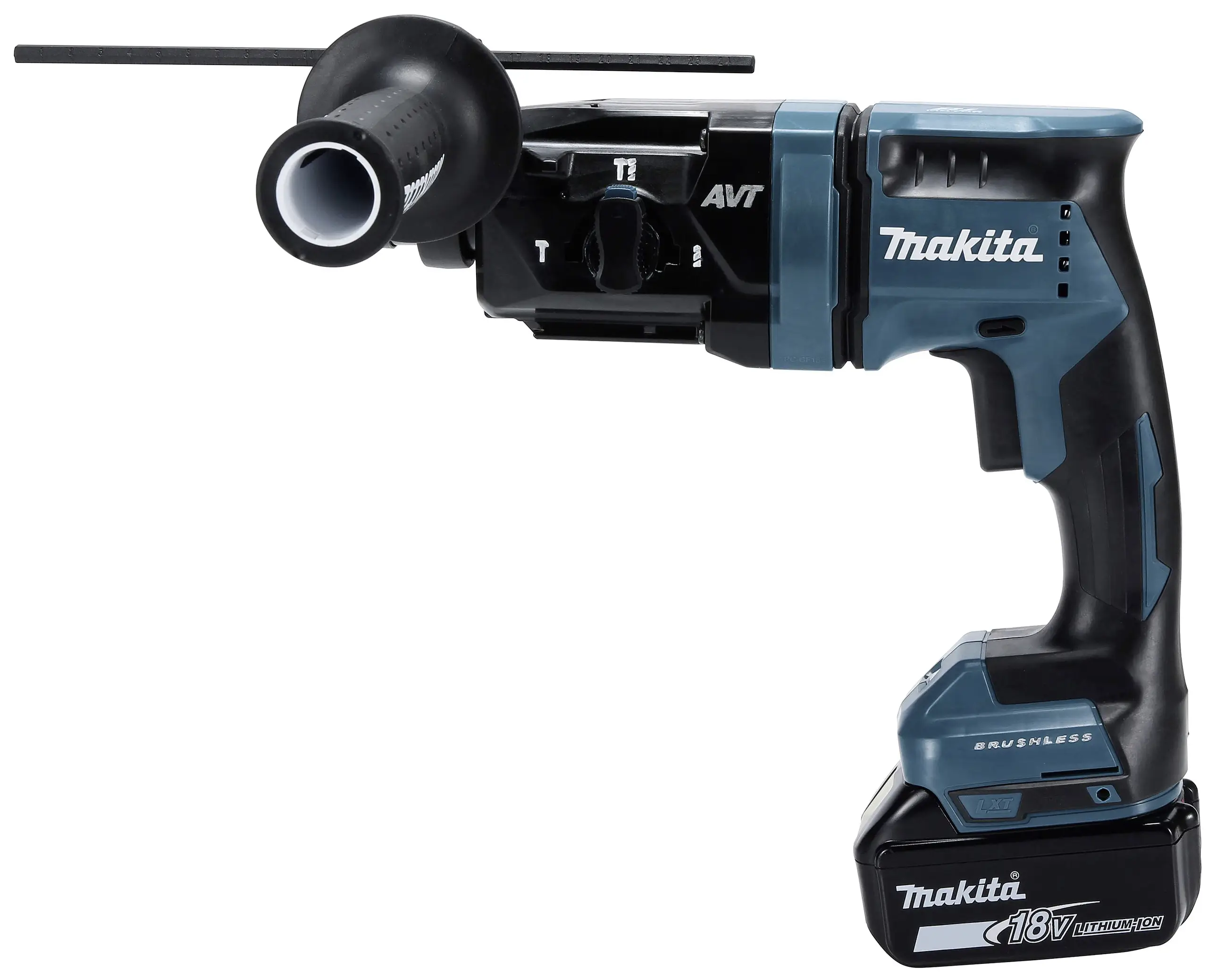 Акумуляторний багатофункціональний перфоратор Makita DHR182RTWJ SDS-Plus 18 В 5 Аг літій-іонний із зарядним пристроєм