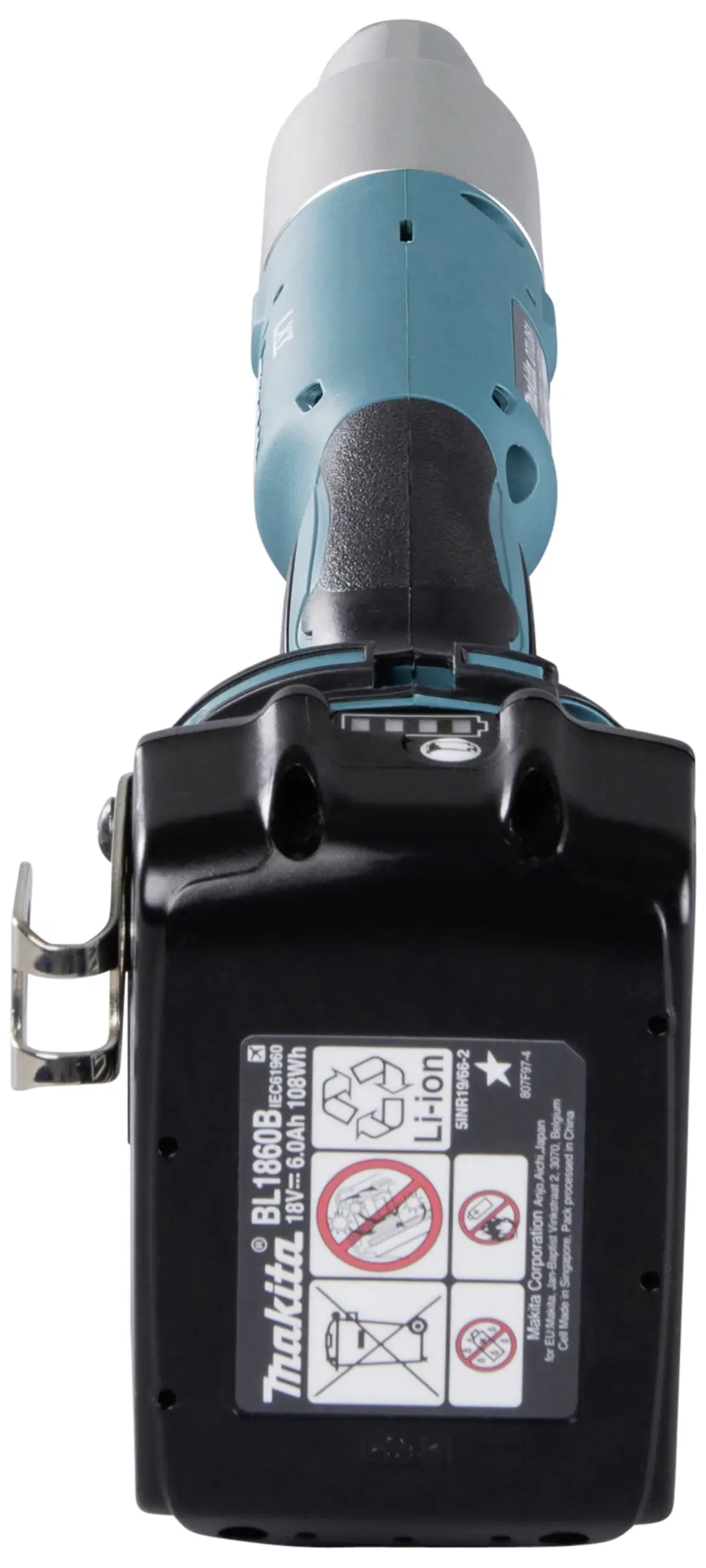 Аккумуляторный ударный шуруповерт Makita DTL061RT1J, 60 Нм, 18 В. Количество входящих в комплект батарей: 1 литий-ионная батарея 5