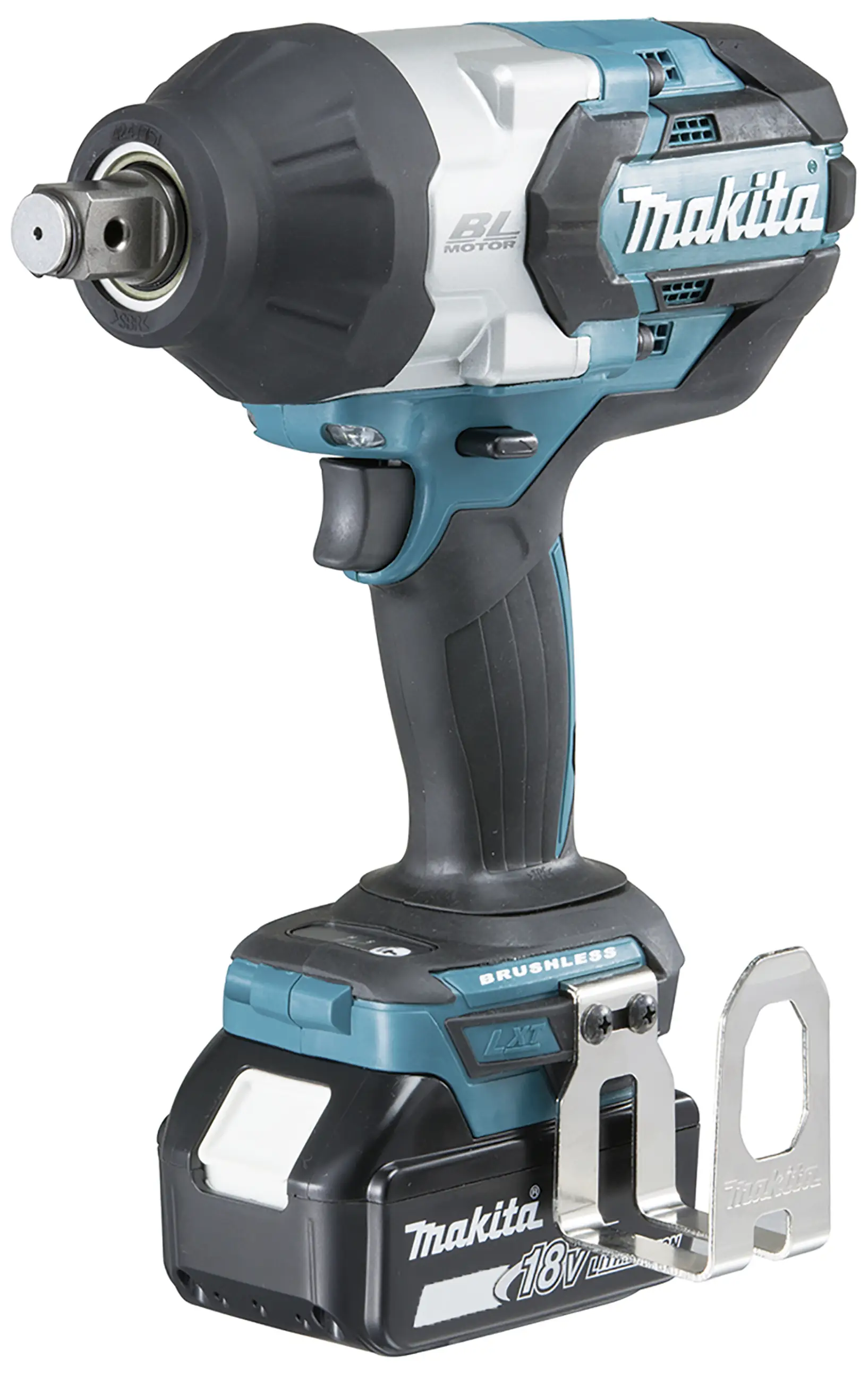 Аккумуляторный ударный шуруповерт Makita DTW1001RTJ, 1050 Нм, 18 В. Количество входящих в комплект аккумуляторов: 2 литий-ионных а