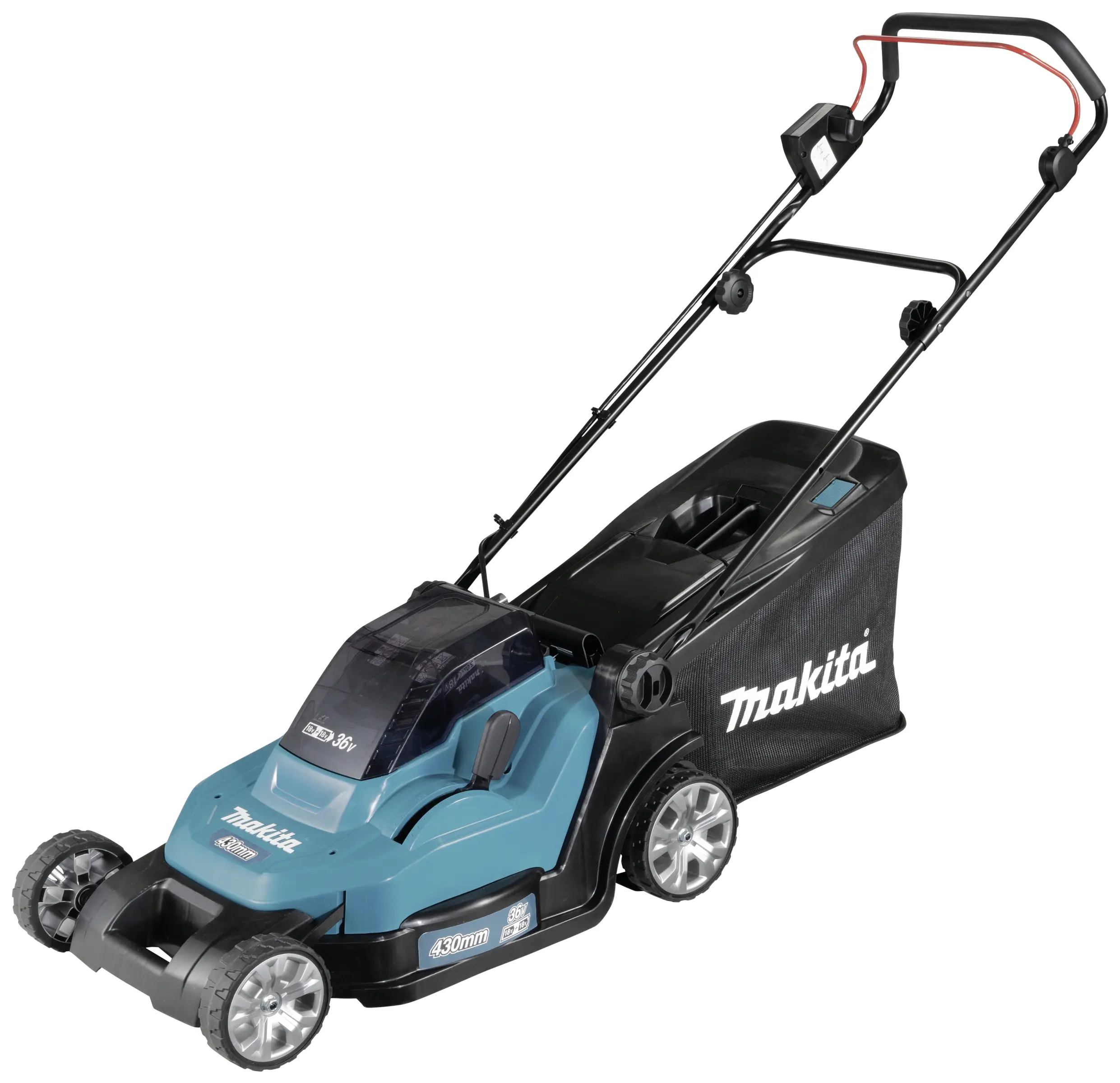 Комплект акумуляторних газонокосарок Makita DLM432PT2 з 2 акумуляторами 18 В, 2 акумулятори 5,0 Аг, бездротова газонокосарка з дво
