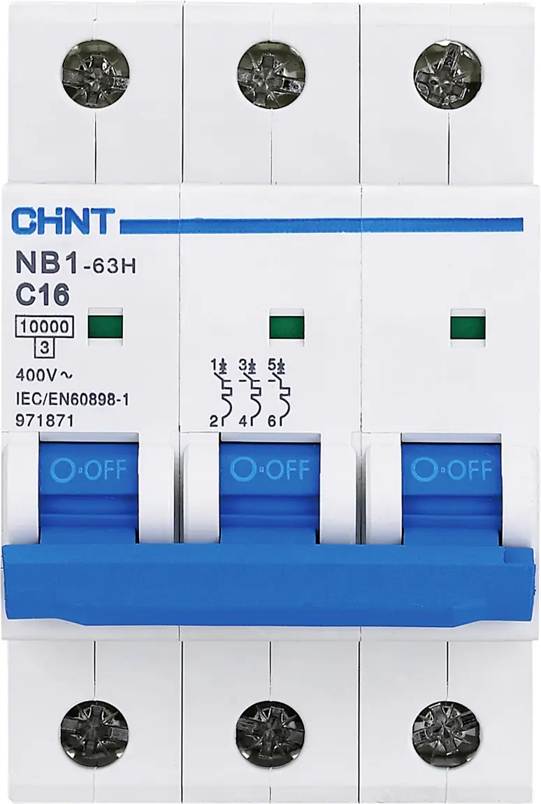 Автоматический выключатель Chint NB1L 179877, 3 контакта, 6 А