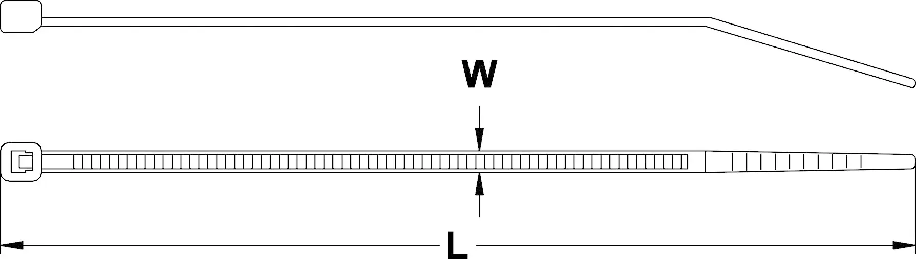 TRU COMPONENTS TC-9379636 Кабельная стяжка, 240 мм, полиамид 6.6, 100 шт.