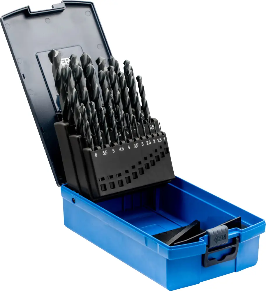 Набор сверл PFERD TOOLS 25203702 SPB DIN 338 HSSG N 1-13 для стали, 25 шт. 1 мм, 1,5 мм, 2 мм, 2,5 мм, 3 мм, 3,5 мм, 4 мм, 4,5 мм,