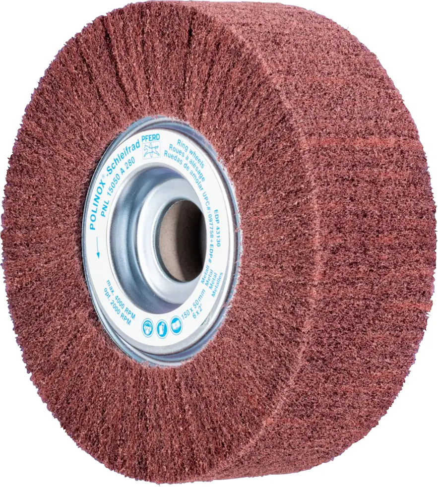 PFERD TOOLS 44644129 Круг шлифовальный POLINOX из нетканого материала PNL 150 x 50 мм, отверстие Ø 254 мм A 280 для тонкого шлифов