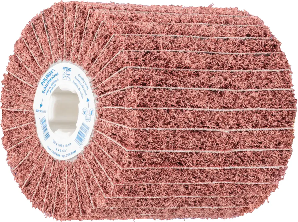 PFERD TOOLS 44641106 Валик шлифовальный POLINOX из нетканого материала PNZ Ø 100 x 100 мм шлиц 19 мм A 60/G для тонкого шлифования
