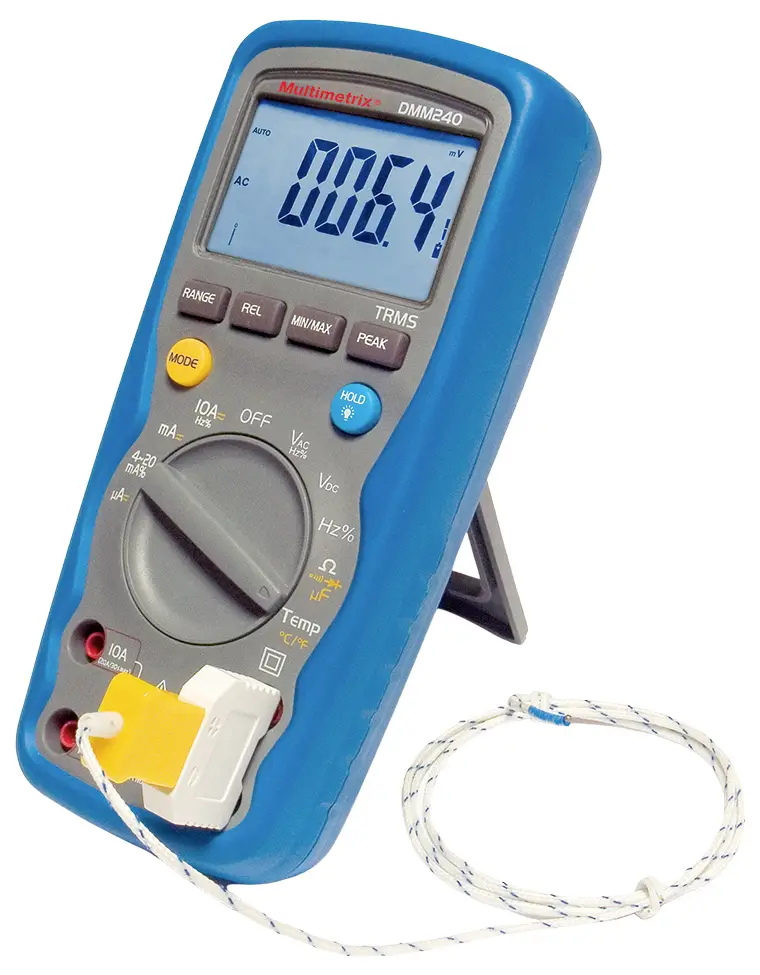Цифровой мультиметр Multimetrix DMM 240, класс защиты IP67 CAT III 1000 В, CAT IV 600 В. Отображаемые значения: 40000