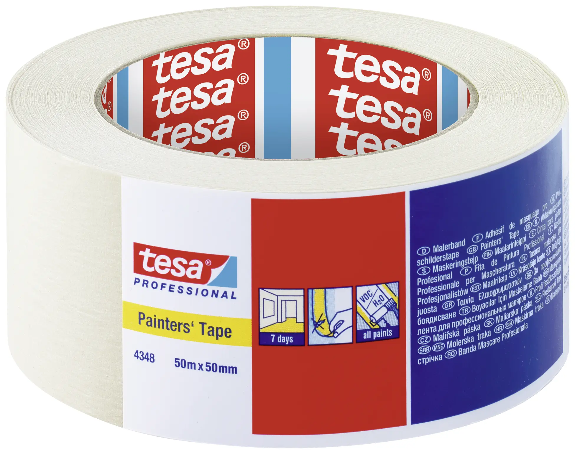Малярная лента tesa tesakrepp® 04348-00019-03 СТАНДАРТНАЯ (Д x Ш) 50 м x 50 мм 50 м 1 шт.